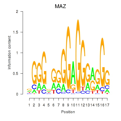 SeqLogo of MAZ_ZNF281_GTF2F1